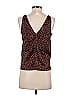 Old Navy 100% Polyester Brown Sleeveless Blouse Size XS - photo 2