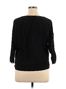 Vince. 3/4 Sleeve Silk Top (view 2)