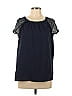 Doe & Rae Blue Short Sleeve Blouse Size L - photo 1