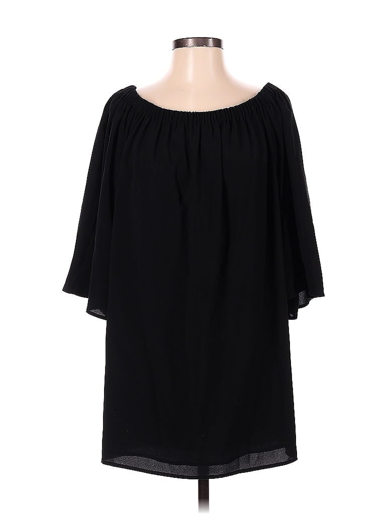 Pre-owned French Connection 3/4 Sleeve Blouse In Black