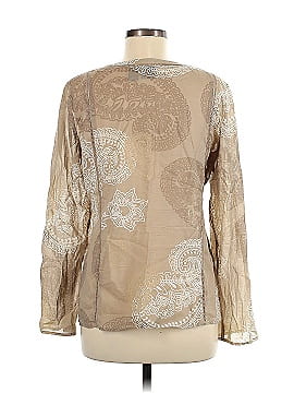 INC International Concepts Long Sleeve Silk Top (view 2)