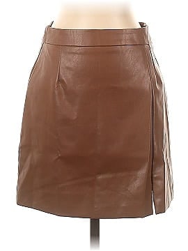 Pink Lily Faux Leather Skirt (view 1)