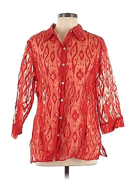 Chico's 3/4 Sleeve Button-Down Shirt (view 1)