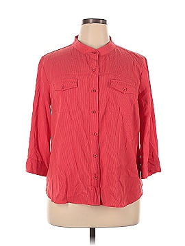 Christopher & Banks 3/4 Sleeve Button-Down Shirt (view 1)