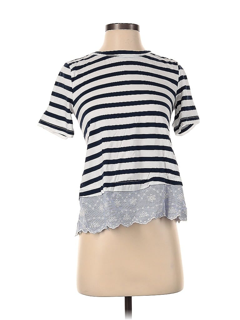 Pre-owned Sanctuary Short Sleeve Top Blue Sweetheart Neckline Tops