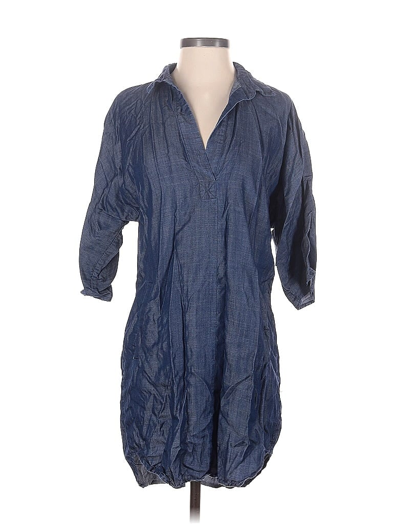 Pre-owned Line & Dot Casual Dress In Blue