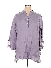 Soft Surroundings 3/4 Sleeve Button Down Shirt