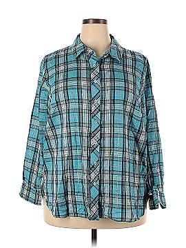 Talbots 3/4 Sleeve Button-Down Shirt (view 1)