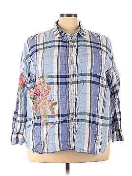 Lauren by Ralph Lauren 3/4 Sleeve Button-Down Shirt (view 1)