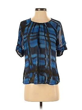 Vince. Short Sleeve Silk Top (view 1)