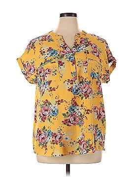 Flower Short Sleeve Blouse (view 1)