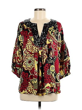 Andrea Behar Boston Proper 3/4 Sleeve Silk Top (view 1)