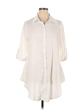 Shein 3/4 Sleeve Button-Down Shirt (view 1)