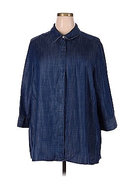 Foxcroft 3/4 Sleeve Button-Down Shirt (view 1)