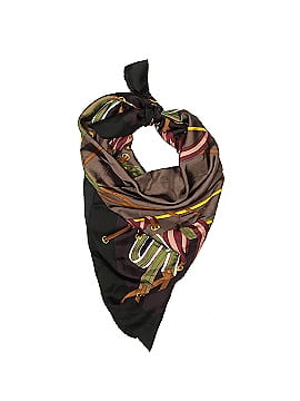 Gucci Web and Stirrup Print Silk Scarf (view 1)