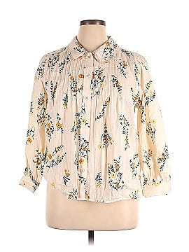 LC Lauren Conrad 3/4 Sleeve Button-Down Shirt (view 1)