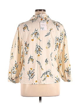 LC Lauren Conrad 3/4 Sleeve Button-Down Shirt (view 2)