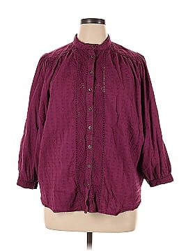 Pilcro by Anthropologie 3/4 Sleeve Button-Down Shirt (view 1)