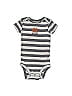 Carter's 100% Cotton Stripes Gray Short Sleeve Onesie 0-3 MO / 3 MO - photo 1