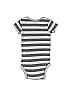 Carter's 100% Cotton Stripes Gray Short Sleeve Onesie 0-3 MO / 3 MO - photo 2