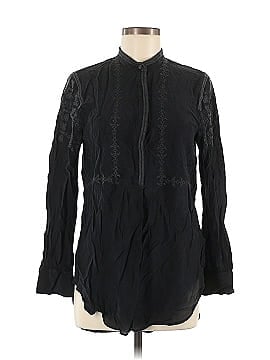 Madewell Long Sleeve Silk Top (view 1)