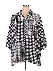 Susan Graver 3/4 Sleeve Button Down Shirt