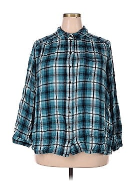 Lane Bryant 3/4 Sleeve Button-Down Shirt (view 1)