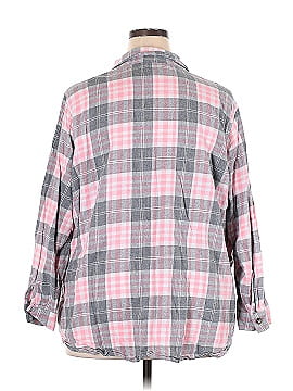 Woman Within 3/4 Sleeve Button-Down Shirt (view 2)