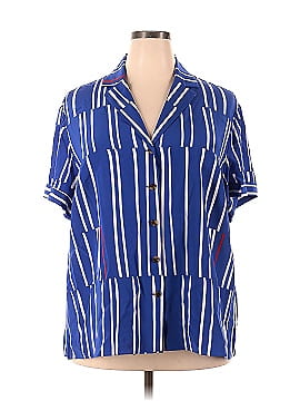 Lafayette 148 New York Short Sleeve Silk Top (view 1)