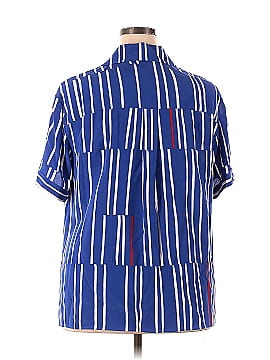 Lafayette 148 New York Short Sleeve Silk Top (view 2)