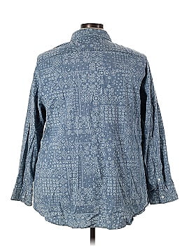 Unbranded 3/4 Sleeve Button-Down Shirt (view 2)