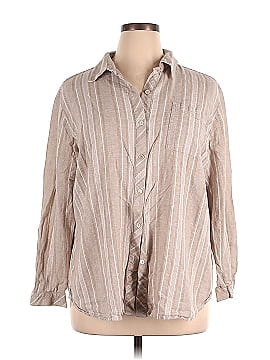 Susan Graver Long Sleeve Button-Down Shirt (view 1)