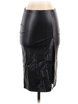 PrettyLittleThing Faux Leather Skirt (view 1)