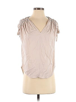 Vince. Short Sleeve Silk Top (view 1)