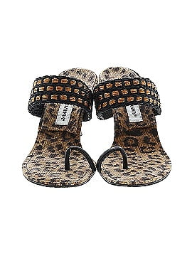 Manolo Blahnik Vintage Animal Print Mule Sandals (view 2)