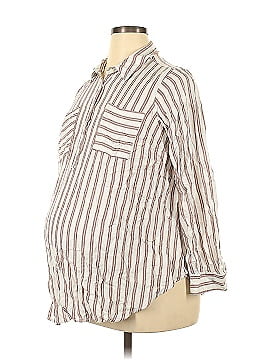 Isabel Maternity 3/4 Sleeve Button-Down Shirt (view 1)