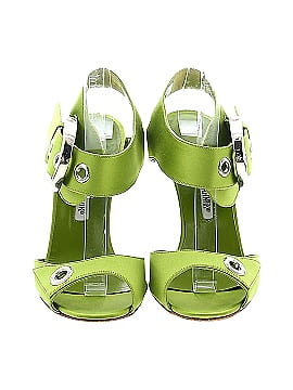 Manolo Blahnik Satin Buckle High-Heeled Sandals (view 2)