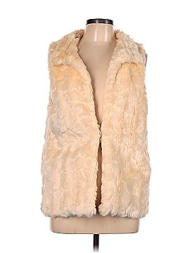 Papaya Faux Fur Vest (view 1)