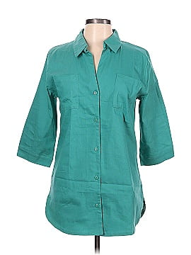 Z Avenue Usa 3/4 Sleeve Button-Down Shirt (view 1)