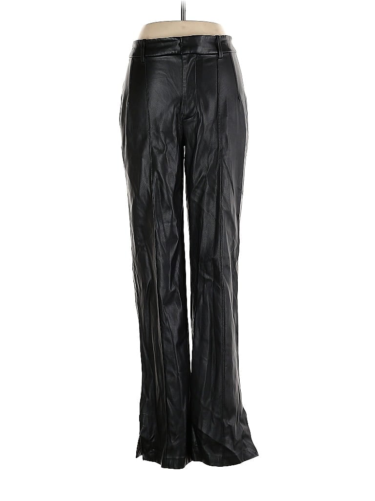 Pre-owned Mng Faux Leather Pants In Black
