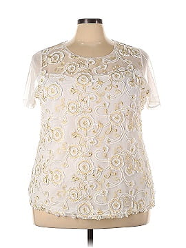 INC International Concepts Short Sleeve Blouse (view 1)