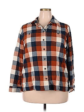 Duluth Trading Co. 3/4 Sleeve Button-Down Shirt (view 1)