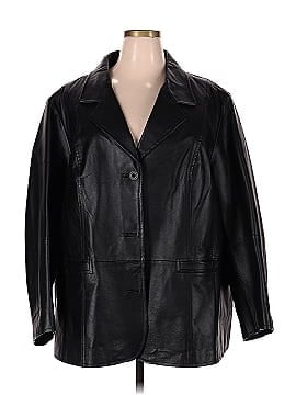Maggie Barnes Faux Leather Jacket (view 1)