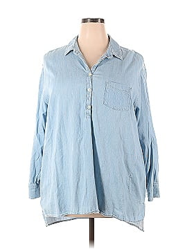 Old Navy 3/4 Sleeve Button-Down Shirt (view 1)