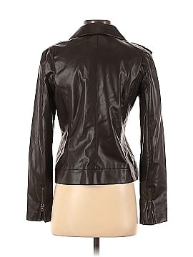 R | Label Faux Leather Jacket (view 2)