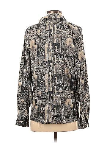 Linda Allard Ellen Tracy Long Sleeve Silk Top (view 2)