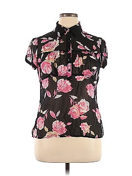 Style&Co Short Sleeve Silk Top (view 1)