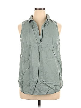 J.Crew Factory Store Sleeveless Button-Down Shirt (view 1)