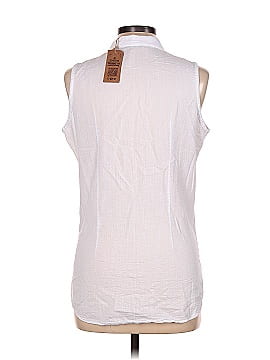 Cotton Naturals Sleeveless Button-Down Shirt (view 2)