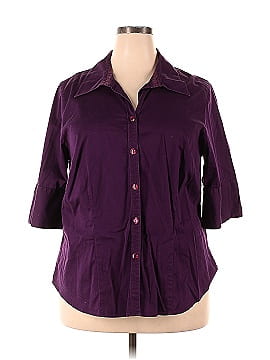 Lane Bryant 3/4 Sleeve Button-Down Shirt (view 1)